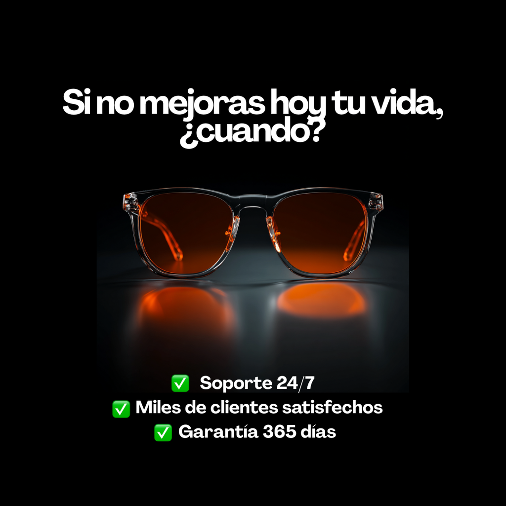 LUMORAY™ V1 – Lentes para Dormir (bloquean luz azul 99%)