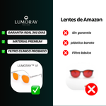 LUMORAY™ V1 – Lentes para Dormir (bloquean luz azul 99%)
