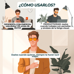 LUMORAY™ V1 – Lentes para Dormir (bloquean luz azul 99%)